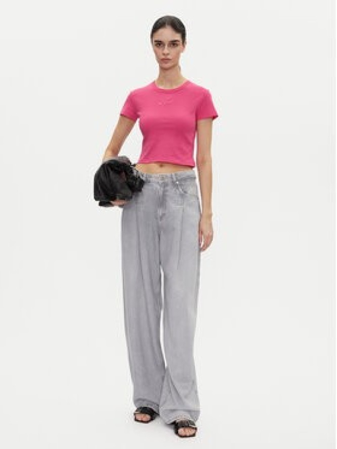 HUGO T-Shirt Delanor_2 50539132 Różowy Cropped Fit
