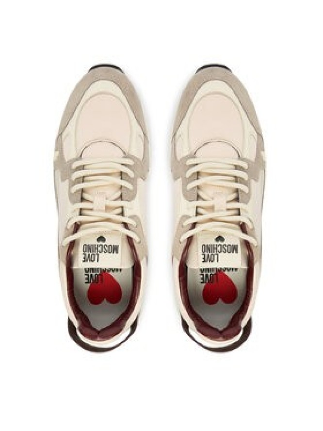 LOVE MOSCHINO Sneakersy JA15415G0NINE10A Beżowy