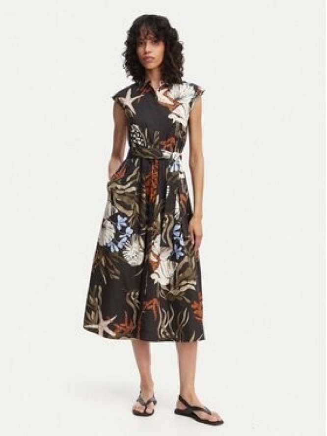 Marella Sukienka koszulowa Padana 2613221202 Czarny Regular Fit