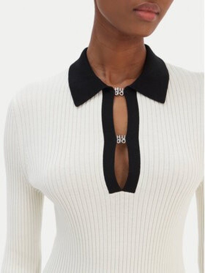 HUGO Sweter Sharro 50542608 Beżowy Slim Fit