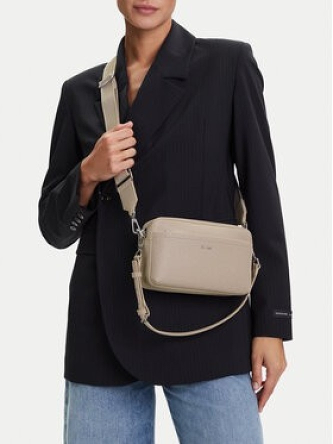 Calvin Klein Torebka Ck Must Aop Double Straps Camera LV04F3080G Beżowy