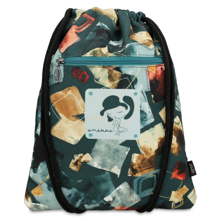 Worek damski Anekke, plecak we wzorki bogato zdobiony, kolorowy, 41484-002