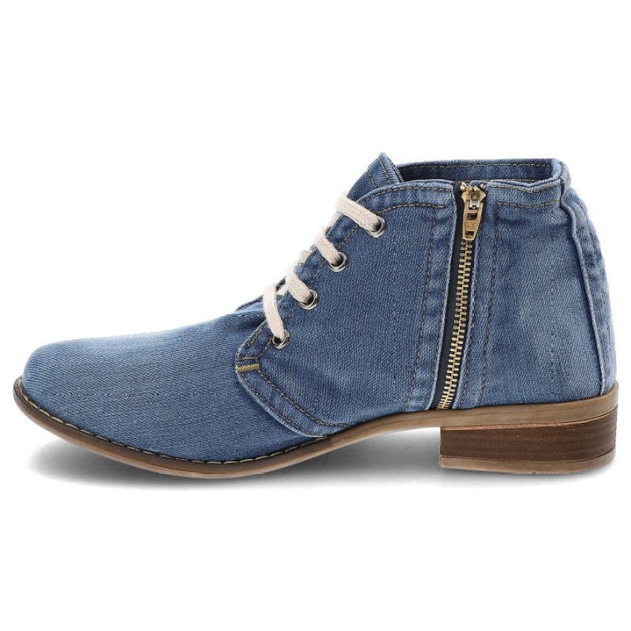 Jeansowe Botki Artiker Damskie Wygodne Obuwie