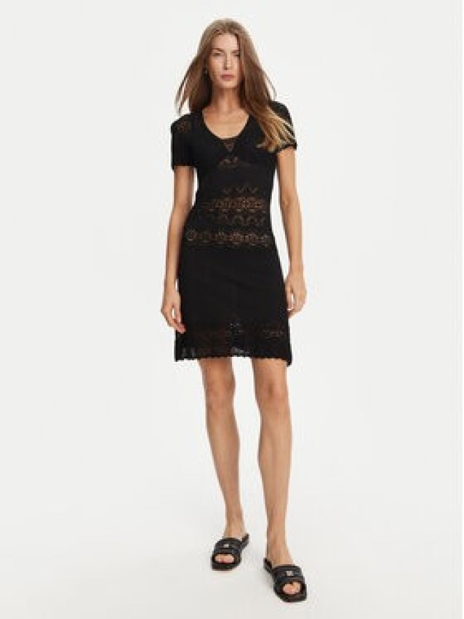 TWINSET Sukienka dzianinowa 251TT3212 Czarny Slim Fit