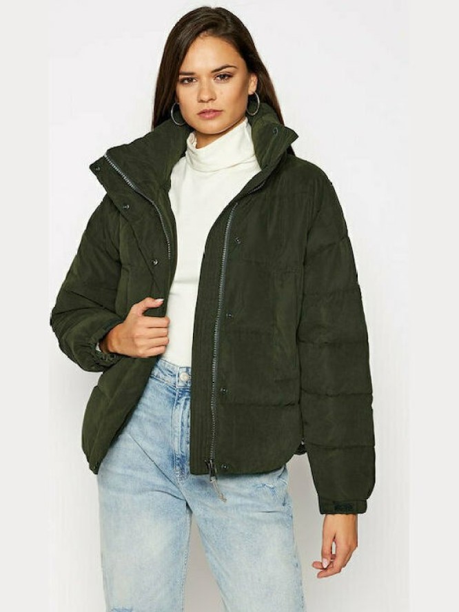 LEE PUFFER JACKET DAMSKA KURTKA ZIMOWA SERPICO GREEN L56VMMOJ 112113117