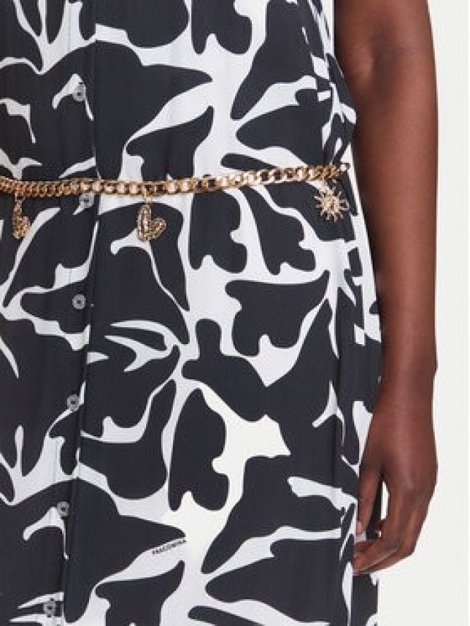 Fracomina Sukienka koszulowa FR25SD3009W428K9 Czarny Regular Fit