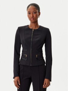 Elisabetta Franchi Marynarka GI-173-56E2-V680 Czarny Regular Fit