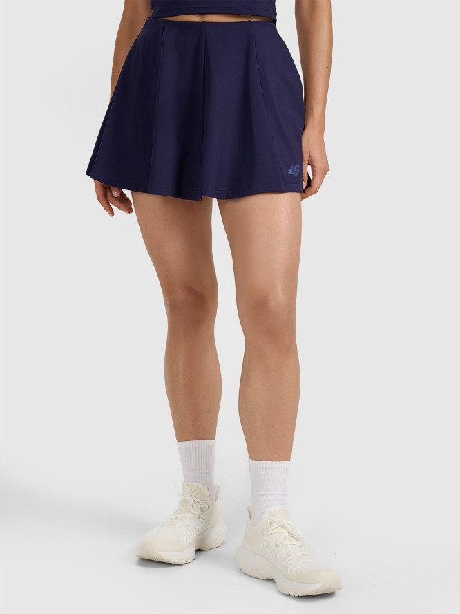 4F Spódnica tenisowa damska - granatowa S