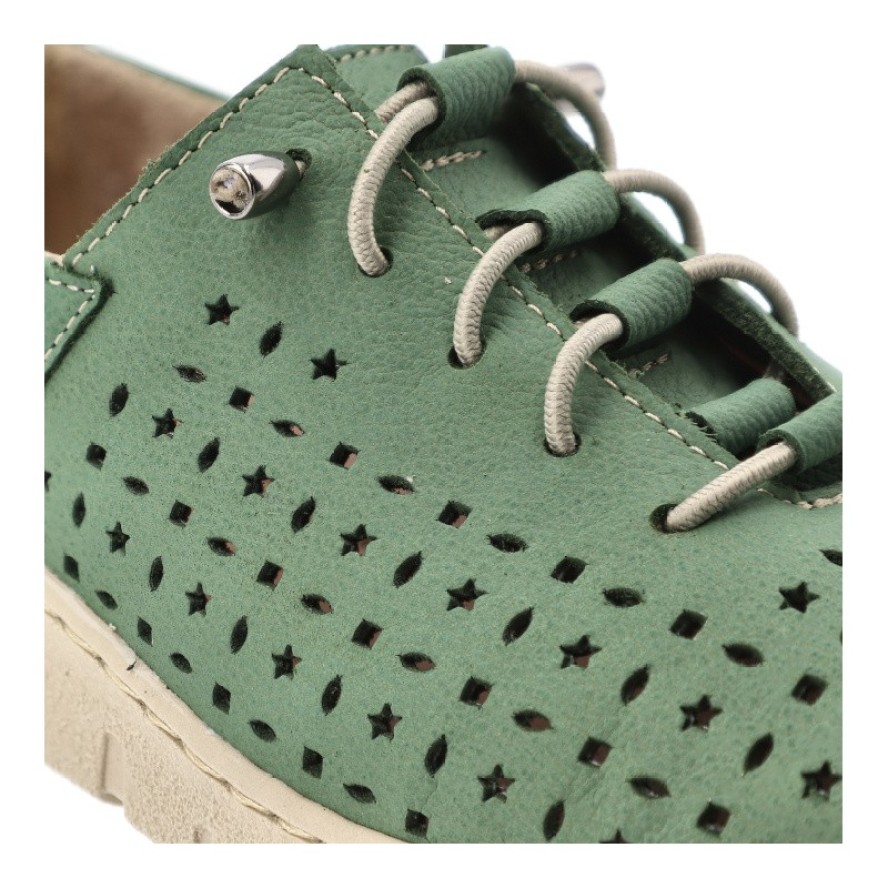 Półbuty damskie Wasak, niski fason sznurowane ażurowa cholewka miękka konstrukcja elastyczna podeszwa lekka forma wygodne dopasowanie oddychający mat