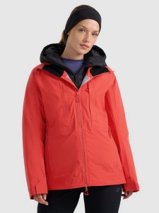 4F Kurtka trekkingowa przeciwdeszczowa membrana 20000+ damska - pomarańczowa S