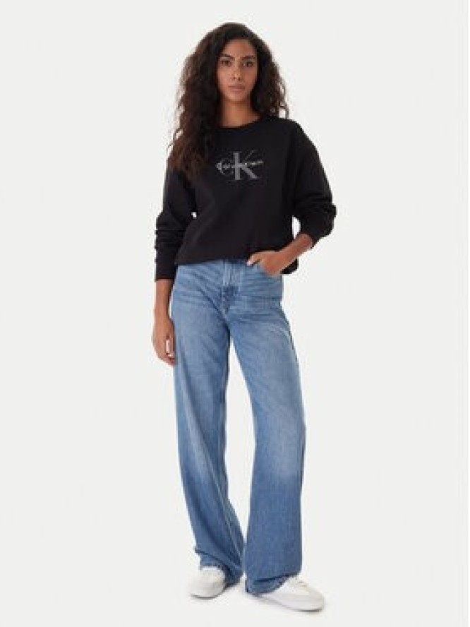 Calvin Klein Jeans Bluza Monologo LV047B234G Czarny Regular Fit