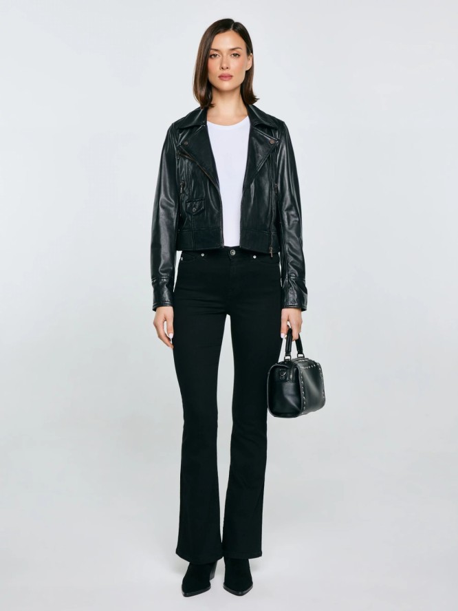 Jeansy damskie czarne Adela Bootcut 908