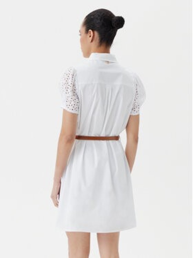 Fracomina Sukienka koszulowa FR25SD1009W682V8 Biały Slim Fit