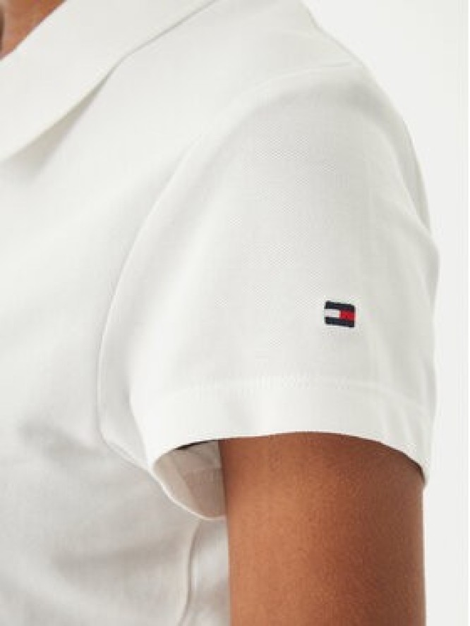 Tommy Hilfiger Polo 1985 Logo WW0WW49259 Biały Slim Fit