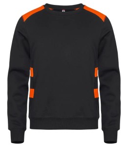 clique Ambition Roundneck bluza unisex zwiększająca widoczność – Visib Orange