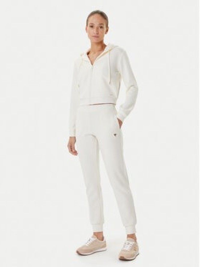 Guess Bluza V5YQ06 KBSL2 Écru Regular Fit