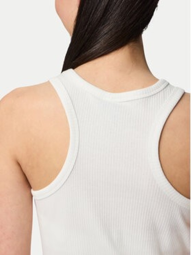 Pieces Top Ruka 17133673 Biały Slim Fit