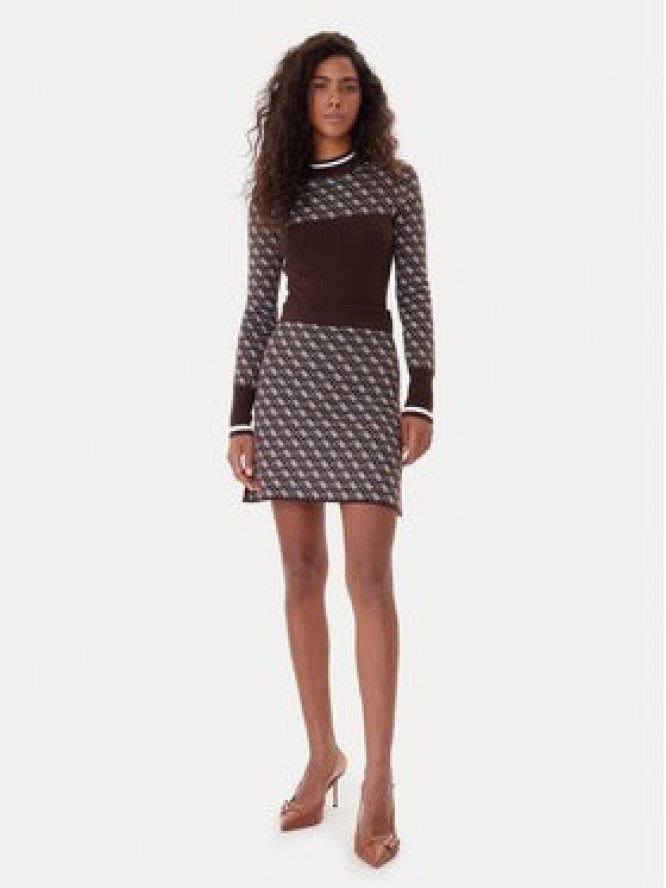 Guess Sweter W5BR24 Z3JD2 Brązowy Slim Fit