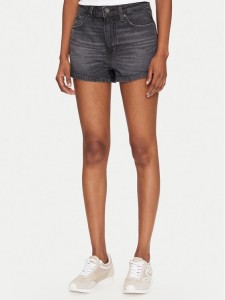 Guess Szorty jeansowe W5GD0Y D5M71 Czarny Regular Fit