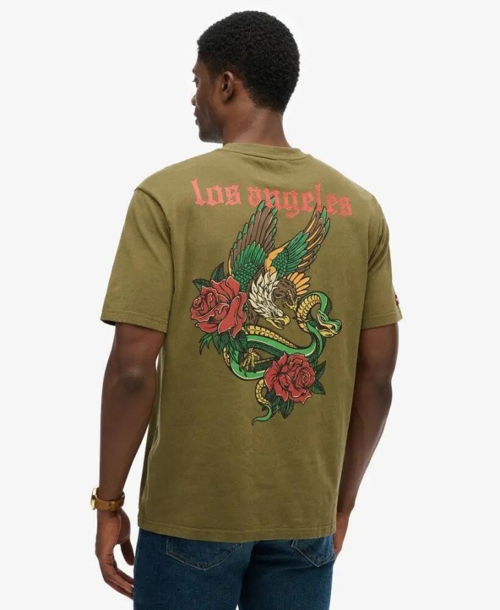 superdry Tattoo Loose T-Shirt – relaxed fit, 100% bawełna