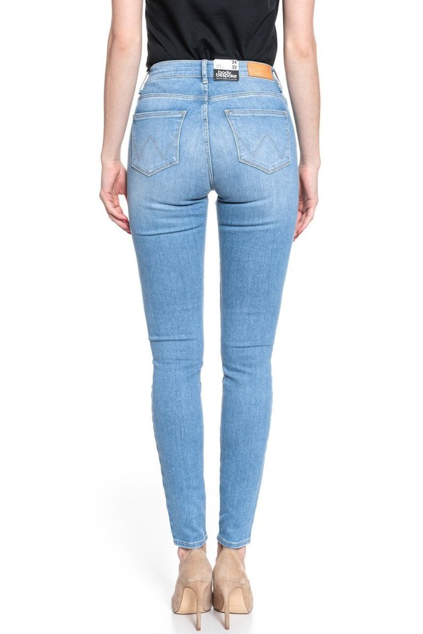 WRANGLER HIGH RISE SKINNY INDIGO BEACHES W27HGU241 112128082