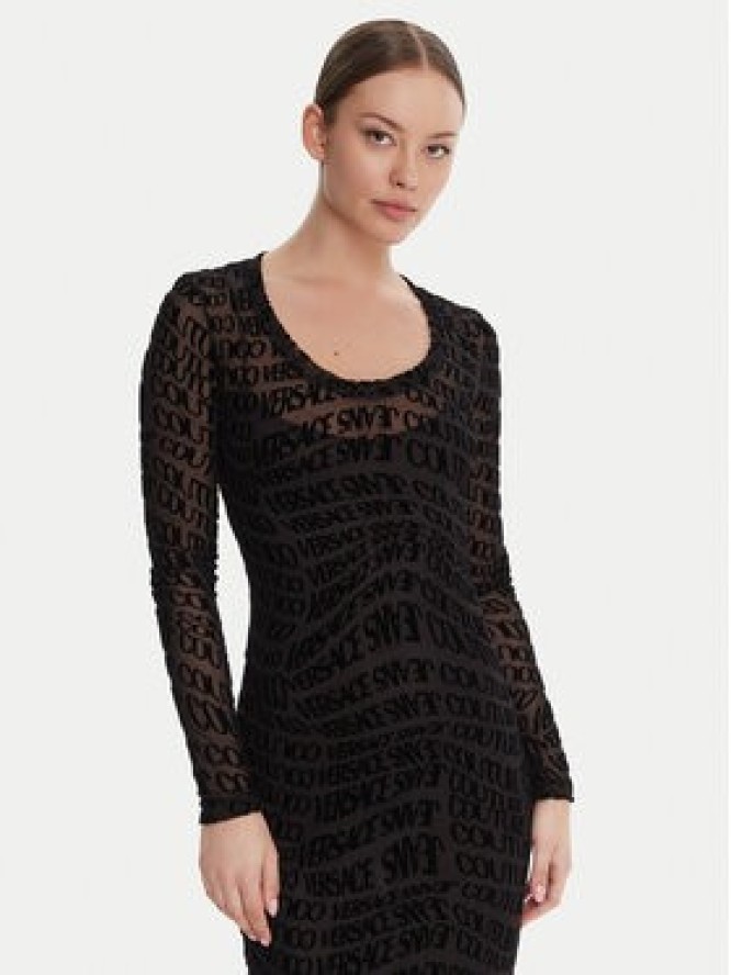 Versace Jeans Couture Sukienka koktajlowa 79HAO920 JS490 Czarny Slim Fit