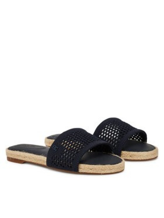 Tommy Hilfiger Espadryle Knit Mesh Espadrille Flat Sandal FW0FW08744 Granatowy