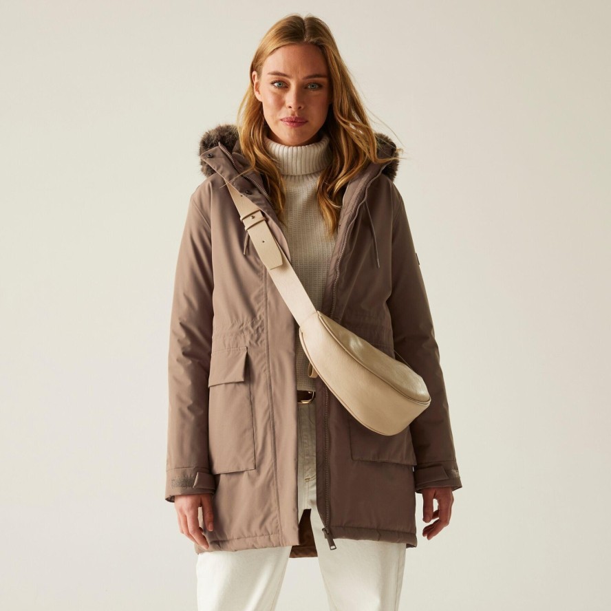 Płaszcz damski przejściowy ocieplany przeciwdeszczowy Sabinka