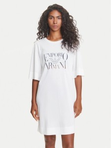 Emporio Armani Sukienka codzienna EW000618 AF12187 U1131 Biały Loose Fit