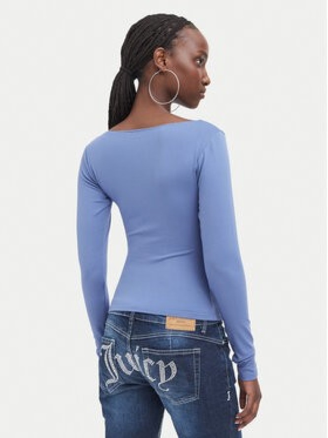 Juicy Couture Bluzka JCWCT226329 Niebieski Slim Fit