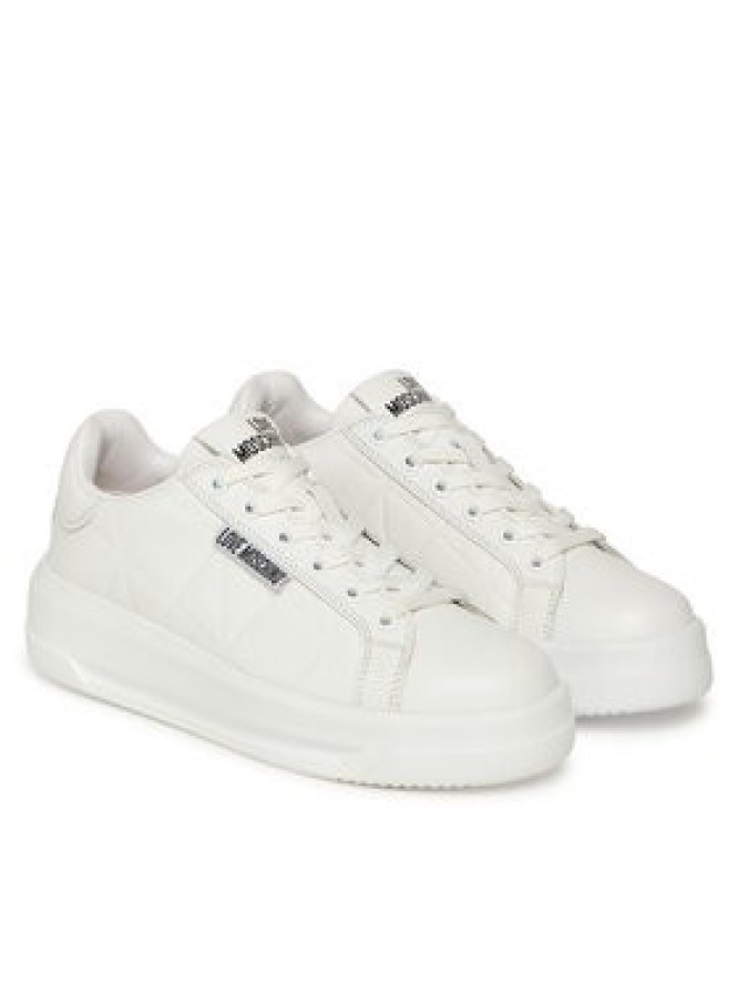 LOVE MOSCHINO Sneakersy JA15335G0NIEC10A Biały