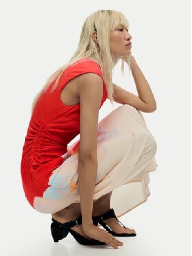 Desigual Sukienka letnia Lida 26SWVW18 Pomarańczowy Regular Fit