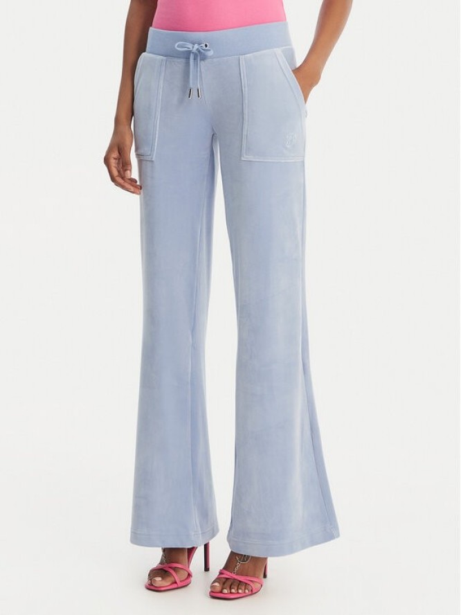 Juicy Couture Spodnie dresowe Layla JCSEBJ001 Błękitny Flared Leg