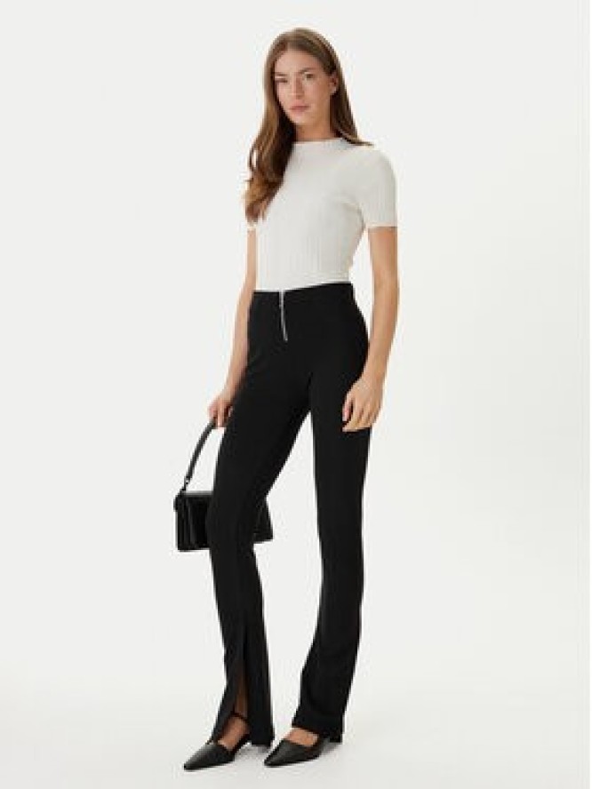 HUGO Spodnie materiałowe Nuflare_B 50554485 Czarny Flare Fit