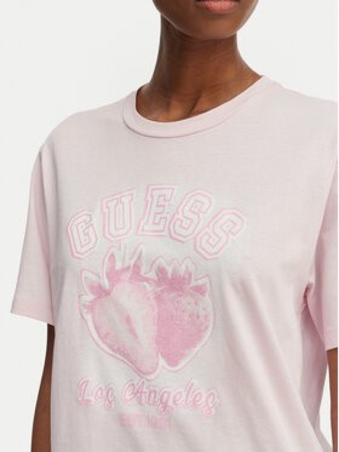 Guess T-Shirt V6GI14 K2981 Różowy jasny Relaxed Fit