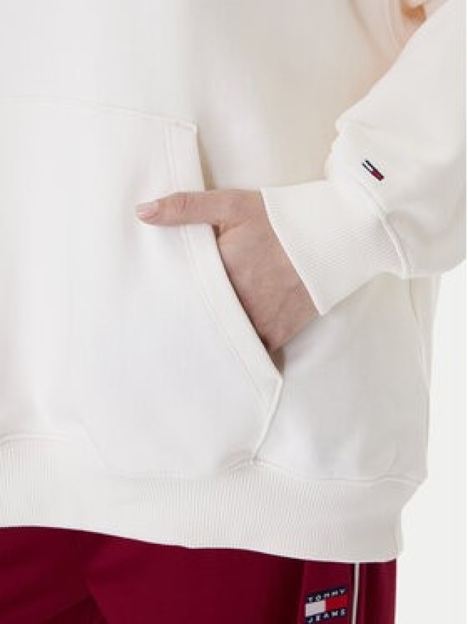 Tommy Jeans Bluza DW0DW22603 Écru Relaxed Fit