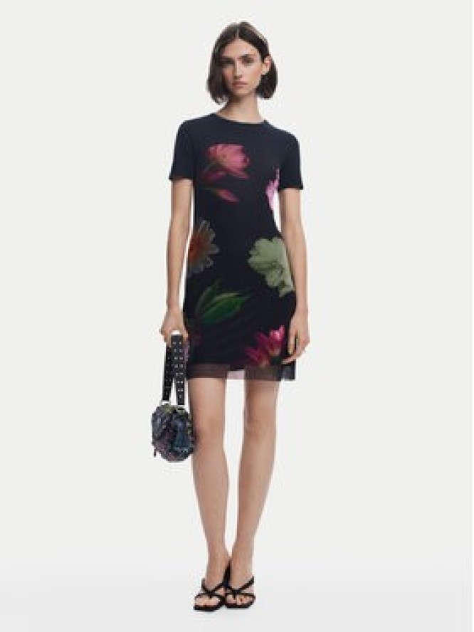 Desigual Sukienka codzienna Hamburgo 25SWVK14 Czarny Slim Fit