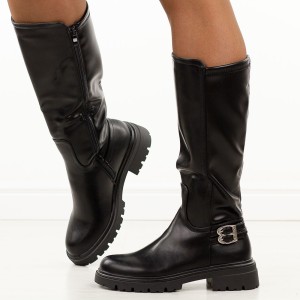 Czarne kozaki damskie M.Daszyński 2508-3