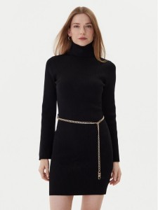 MICHAEL Michael Kors Sukienka dzianinowa MF583C633D Czarny Regular Fit