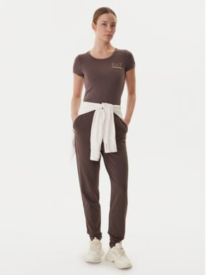 EA7 Emporio Armani T-Shirt 8NTT65 TJDQZ U6063 Brązowy Slim Fit