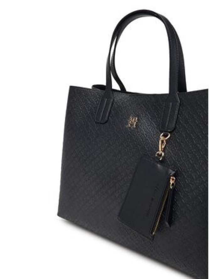 Tommy Hilfiger Torebka Th Icon Satchel Mono AW0AW18923 Czarny