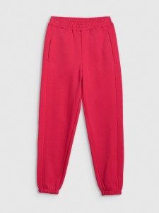 4F Spodnie dresowe joggery damskie - czerwone XXL