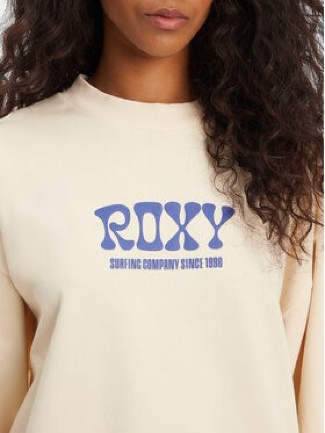 Roxy Bluza ERJFT04941 Beżowy Regular Fit