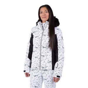 Kurtka narciarska Rossignol damska W Staci PR Puffy JKT biała