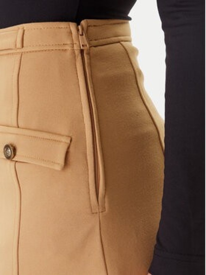 Guess Spódnica trapezowa W5BD61 KCMU2 Beżowy Regular Fit