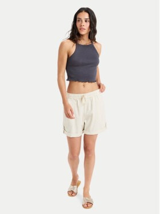 Roxy Szorty materiałowe Sweetest Day ERJNS03588 Écru Regular Fit