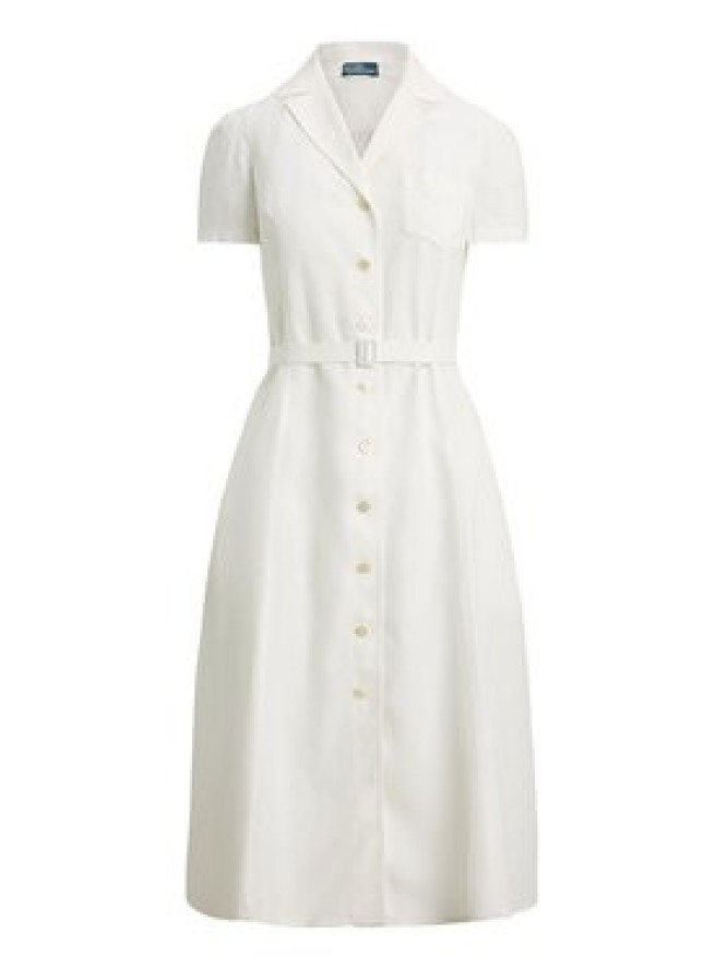 Polo Ralph Lauren Sukienka koszulowa 211972041001 Biały Regular Fit