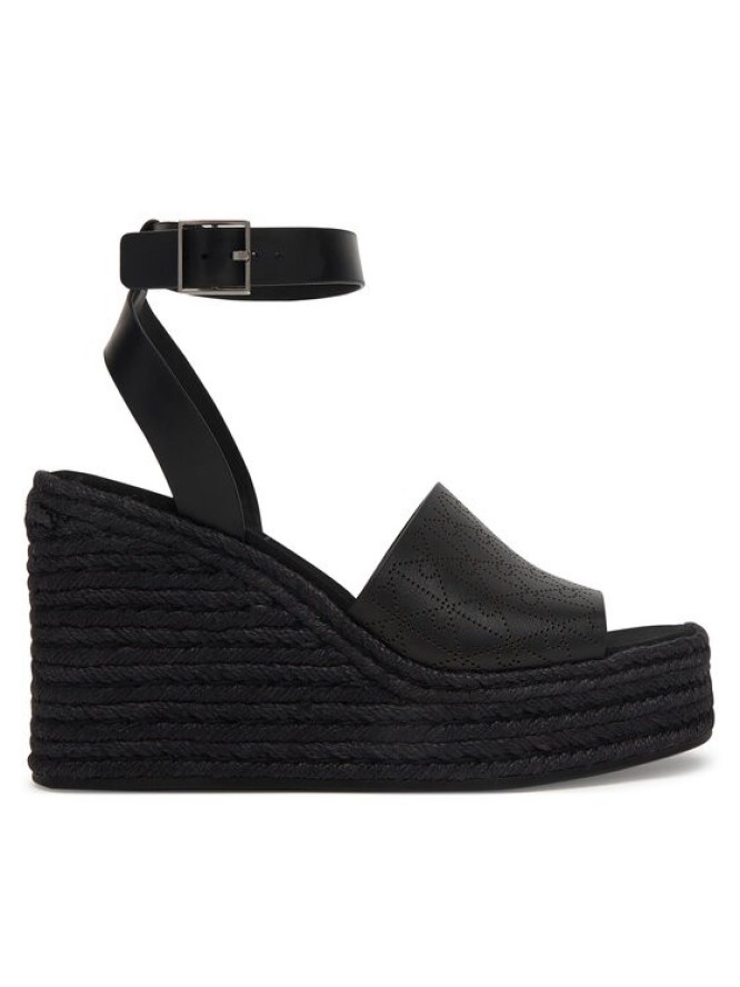 Calvin Klein Espadryle Wedge Espad 70 Aop Lth HW0HW03138 Czarny