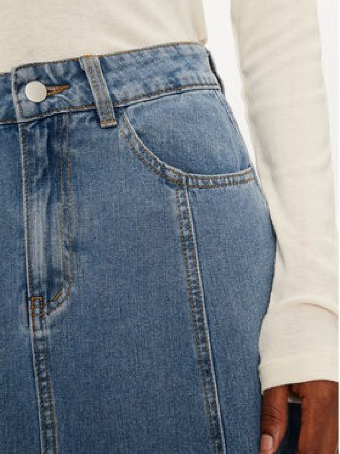 Vila Spódnica jeansowa Kora 14106317 Niebieski Regular Fit