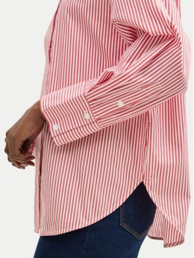 Tom Tailor Denim Koszula Striped loose-fit shirt 1040551 Czerwony Regular Fit